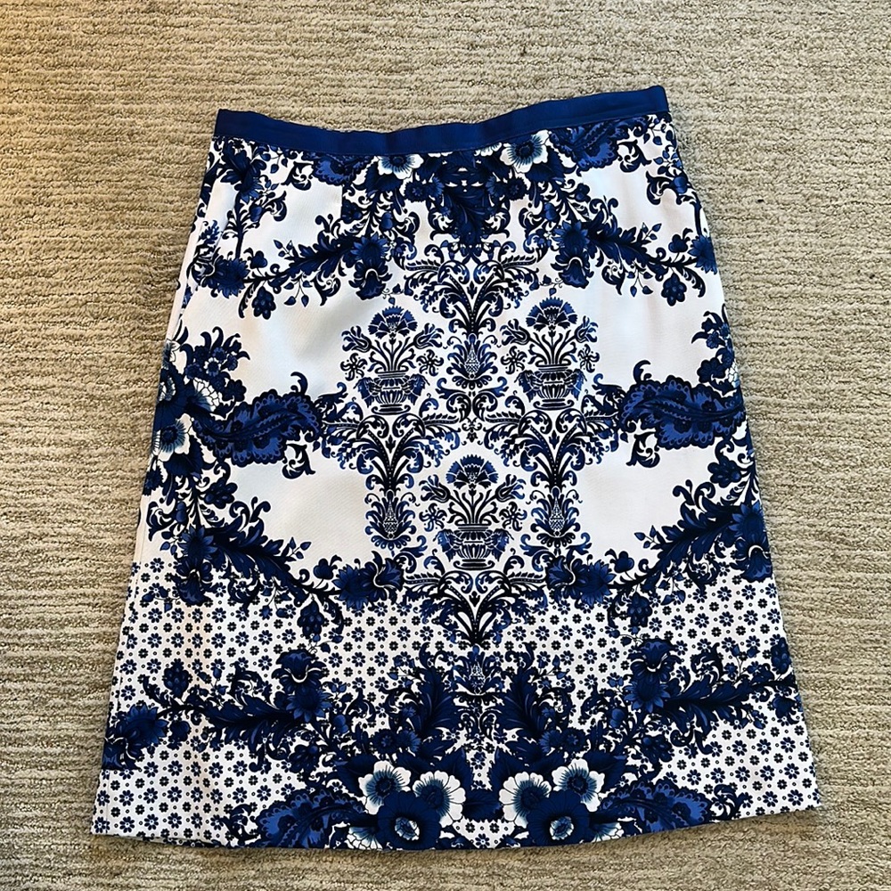Blue floral skirt